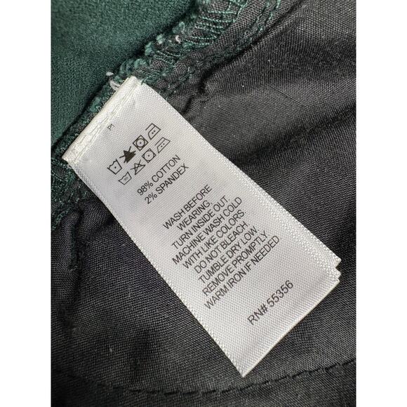 Jones New York Dark Green Corduroy Pants Straight Leg Size 6 - Picture 4 of 8